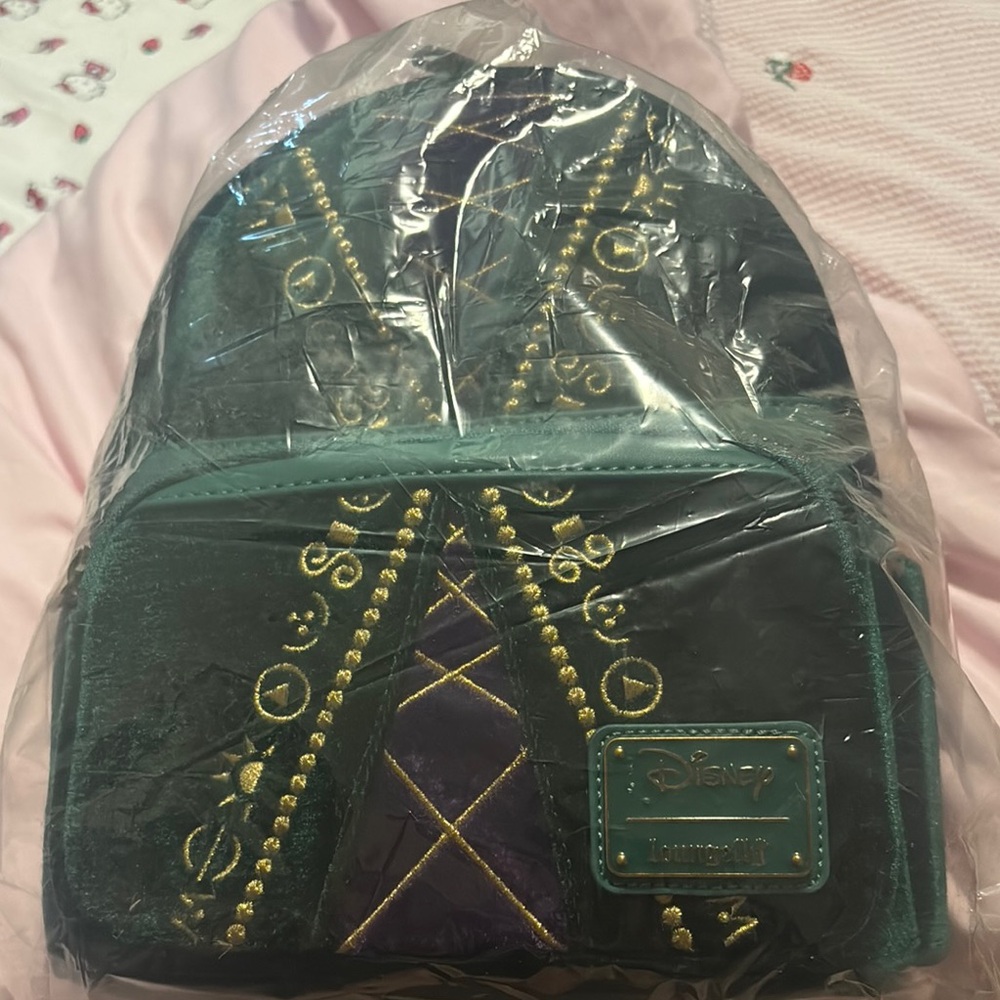 Loungefly Green and Purple Geometric Backpack